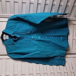 NWT Vintage Rocky Mountain Clothing  Teal Longsleeve Ladies Shirt Size Medium‎
